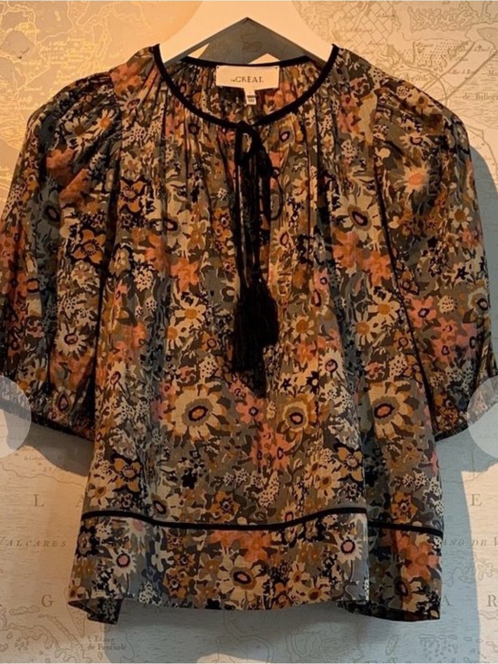 The Great Floral Puff-Sleeve Peasant Blouse - Picture 5 of 8